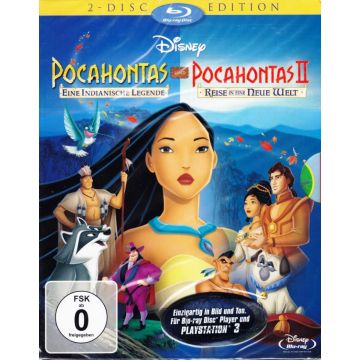 POCAHONTAS-Eine Indianische Legende + POCAHONTAS II-Reise in eine Neue Welt (2 Blu-ray-2 Disc Edition/OVP)
