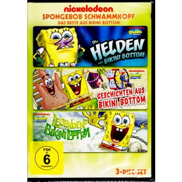 SPONGEBOB SCHWAMMKOPF-Das Beste aus Bikini Bottom (3DVD's-3 Disc Set/OVP)