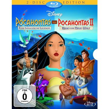 POCAHONTAS-Eine Indianische Legende + POCAHONTAS II-Reise in eine Neue Welt (2 Blu-ray-2 Disc Edition/OVP)