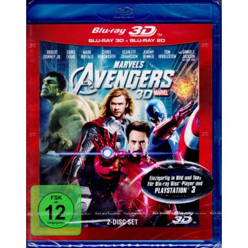 THE AVENGERS-3D-2 Disc Set (Blu-ray 3D+2D/OVP)