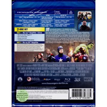 THE AVENGERS-3D-2 Disc Set (Blu-ray 3D+2D/OVP)